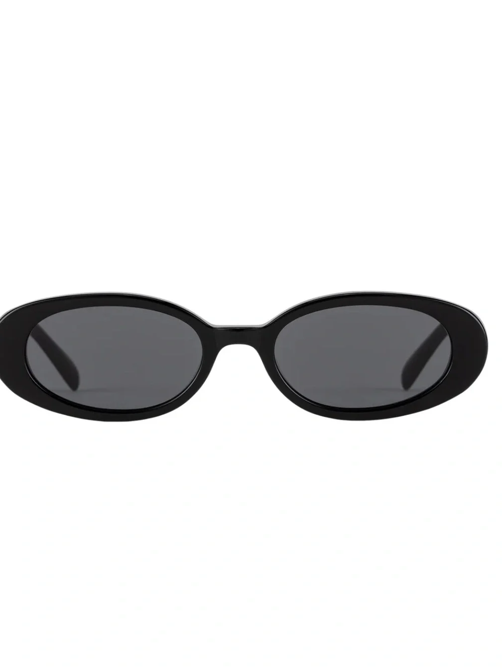Karen Wazen “Olivia” Classic Black Oval Sunglasses